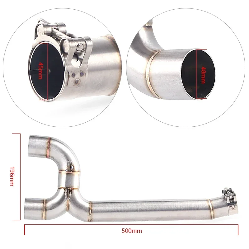 Motorcycle Exhaust Full  Slip On Pipe Silencer For  FZ-6N FZ-6S FZ6 Fazer 600   Muffler Escape