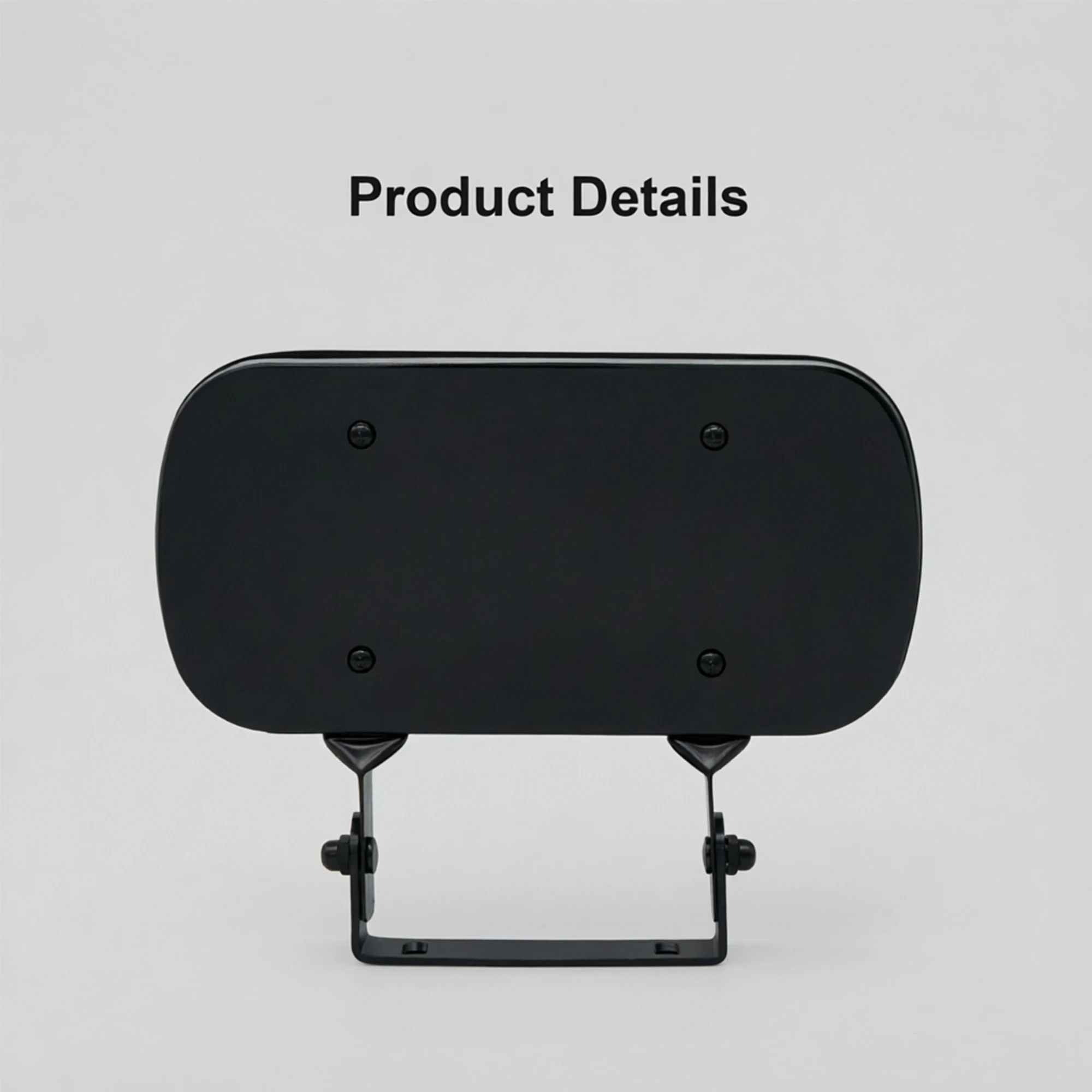 WLLW A Pair Black Stainless Steel Rectangular Convex Mirror fit for Tractors Forklifts Trucks Car Boat Universal U-Brack