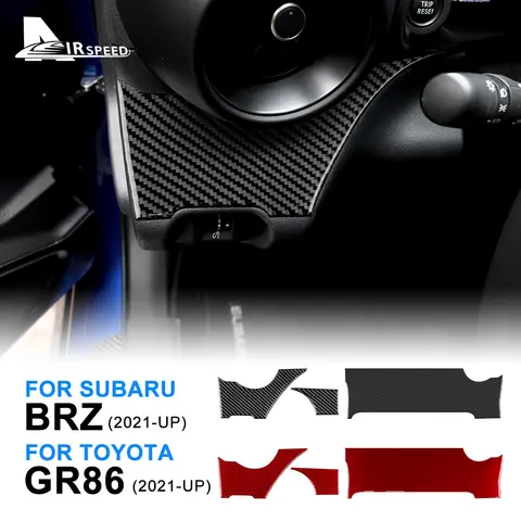 Real Carbon Fiber Sticker For Subaru BRZ Toyota GR86 2021 2022 2023 2024 Car Center Console Decorative Interior Trim Accessories