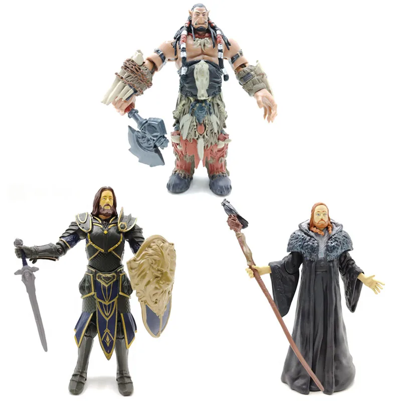 World of Warcraft LOTHAR MEDIVH DUROTAN  Articulated Joints Moveable Action Figure Toys