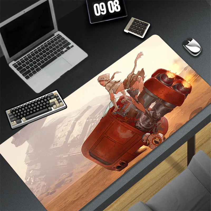 

Star Wars Rey Skywalker Mouse Pad Laptop Anime Gaming Keyboard Rug Computer Kawaii Gamer Cabinet Desk Mat XXL Sexy Girl Desk Mat