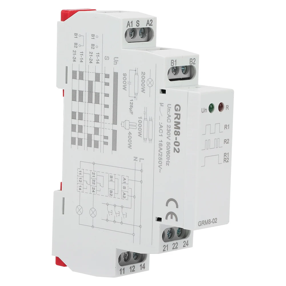 Din Rail Impulse Relay Electronic Impulse Relay GRM8-02 Electronic Impulse Relay Latching Relay Memory Relay AC Impulse Relay