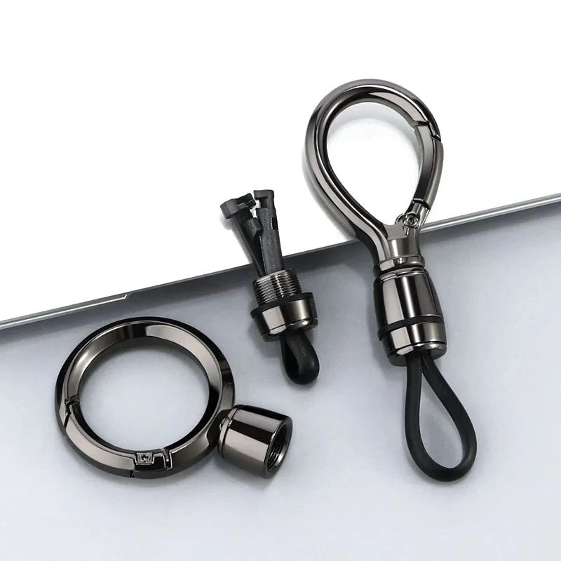 Car Key Chain Pendant Metal Simple Key Chain Men's Waist Hanging Buckle Ring Pendant High-end Business Anti-lost Key Chain