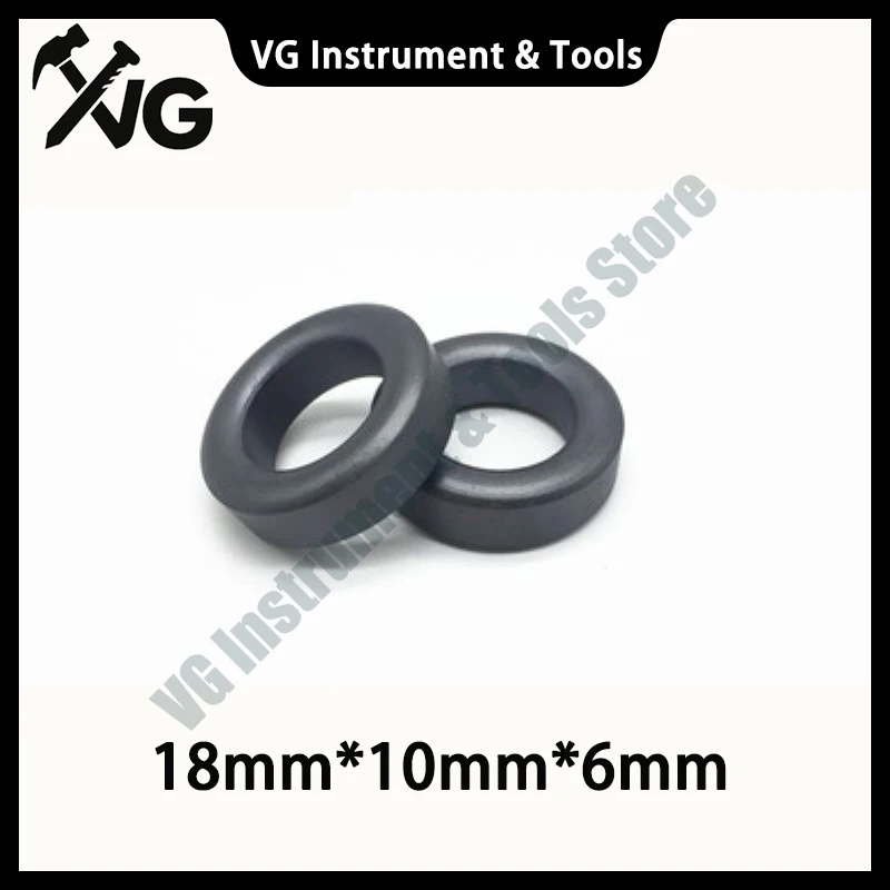 10pcs Nickel-zinc Ferrite anti-interference Core Ring Wiring magnetic Flux anti-interference18mm*10mm*6mm Shielding Filter