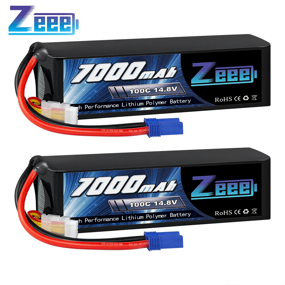 1/2pcs Zeee 4S Lipo Battery 14.8V 100C 7000mAh Softcase with T/EC5 Plug for RC Car Truck Airplanes FPV Drone RC Model Parts