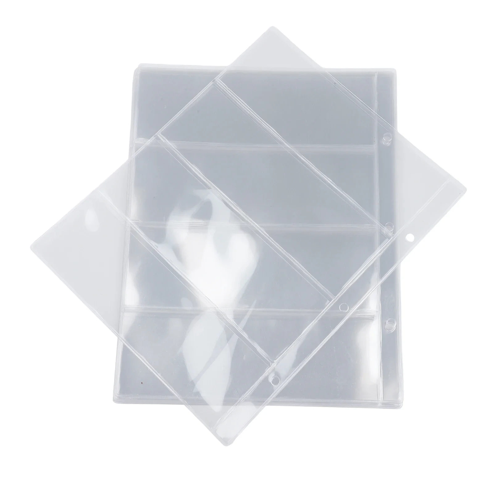 

Прозрачные коллекционные страницы-карманы для банкнот с 4 отделениями, для хранения отдельных купюр