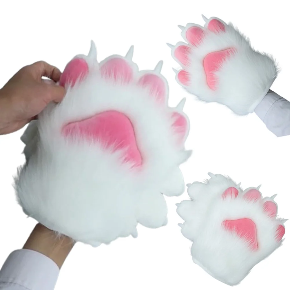 

Cute Cat Claw Animal Cosplay Claws Plush Gloves Costume Accessories Unisex Women Men Roleplay Fantasia Clothes Halloween Props