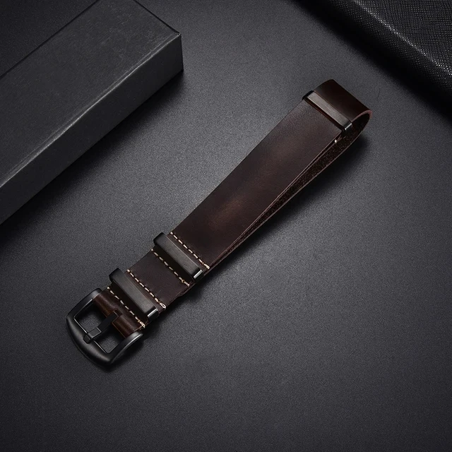 NONE Echtes Leder Uhrenarmband 18mm 20mm 22mm 24mm Armbanduhr Band Uhrenarmbänder Uhr Einstellung Ersatz Zubehör 6