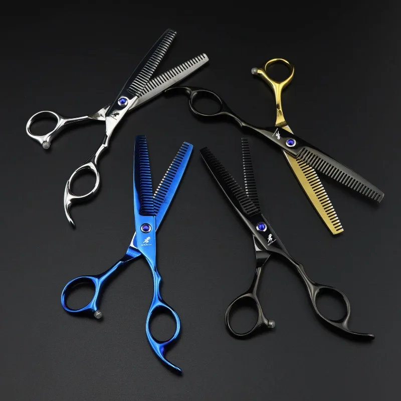 6.0-inch NEPURLson double-sided dental hair scissors with double-sided teeth thinning scissors