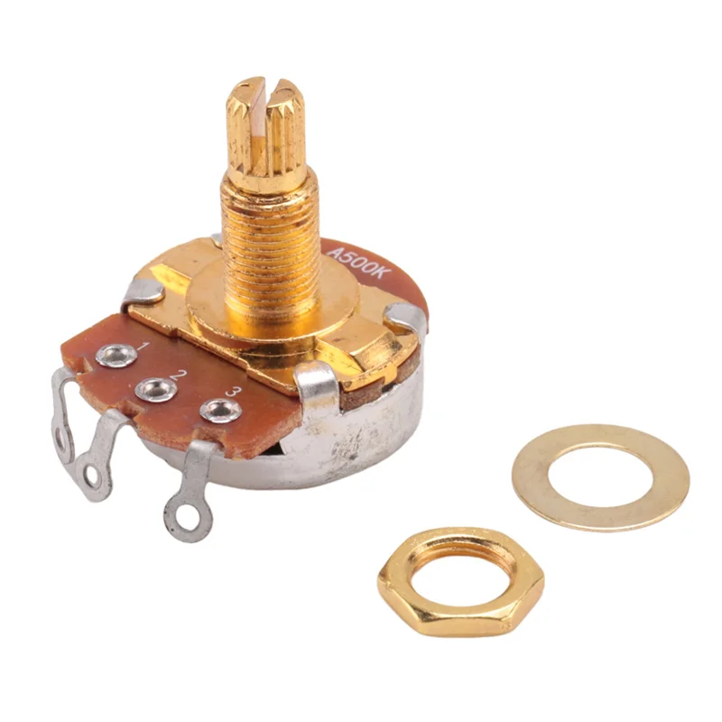 

Dropship-Shaft Full Metric Sized Control Pots A500K Audio Taper Potentiometers Pot For Electric Guitar Bass (Set Of 40)