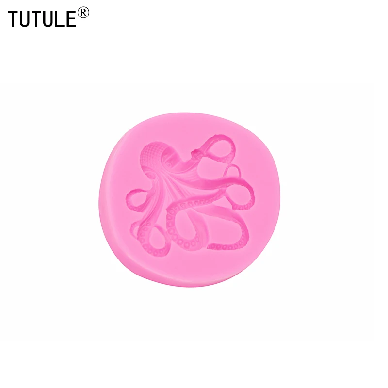 3D Octopus Flip Candy Chocolate Cake Silicone Mold DIY Octopus drop glue clays epoxy resin jewelry Accessories Silicone Mold