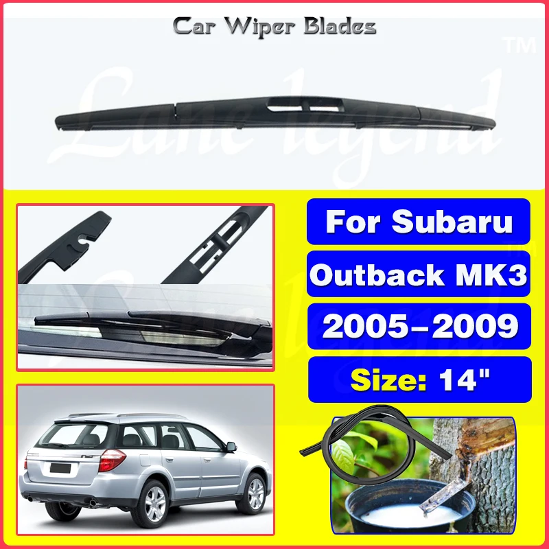 

Car Wiper 14" Rear Wiper Blade For Subaru Outback MK3 2005 - 2009 Windshield Windscreen Clean Tailgate Window Car Rain Brush