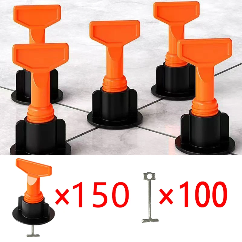 

250Pcs Tile Leveling System Tile Laying Leveler Spacer Level Wedges Construction Tool Locator Needle Pin for Wall Floor