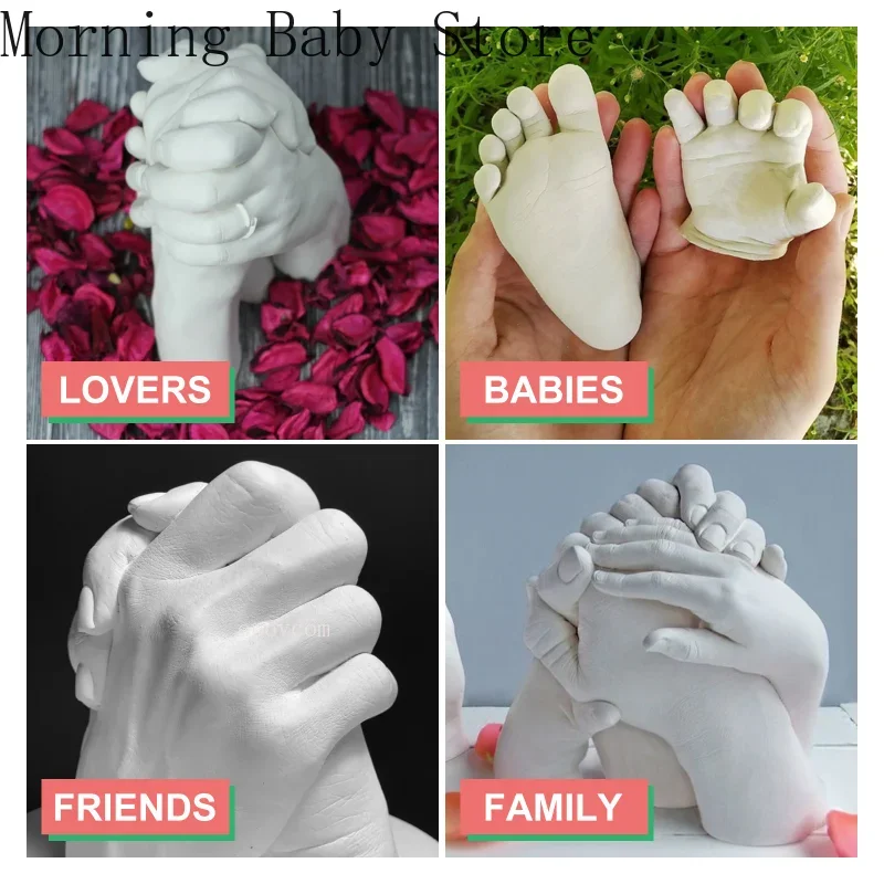 DIY Hand Foot Print Mold para Baby Souvenir, Baby Plaster Mold, Hand Foot Casting Kit, Casais Acessórios para casamento, Home Decor Presentes