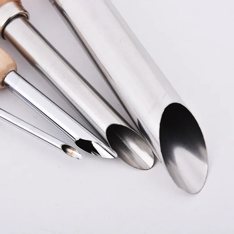 1 pcs Factory direct sale Stainless steel half circle hole puncher clay sculpture carving hand made auxiliary tool Art painting