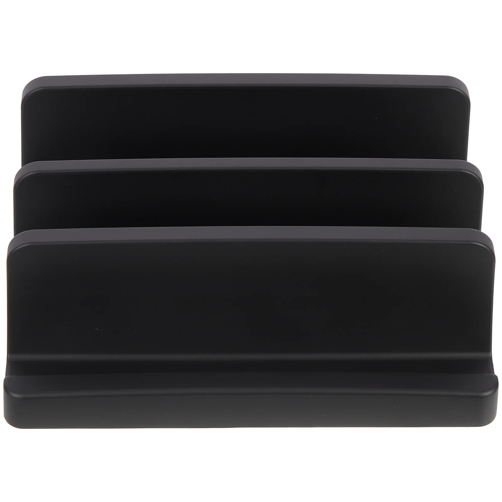 

Laptop Stand Vertical Dual Slot Plastic Desktop Holder Non-Slip For Notebook Phone Storage Stand Home Office Supplies