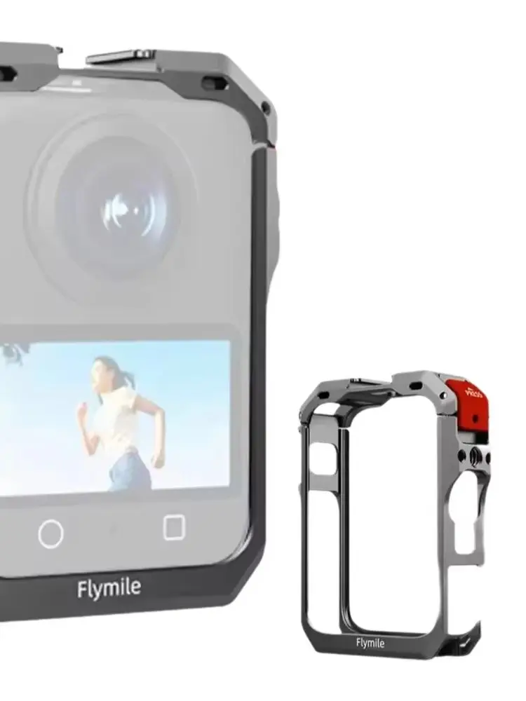 Flymile Metalowa Klatka Ochronna z Stopu Aluminium do DJI Osmo 360, Obudowa Montażowa Kamery Sportowej z Gniazdem Cold Shoe i Gwintami 1/4 cala E — zdjęcie produktu 7