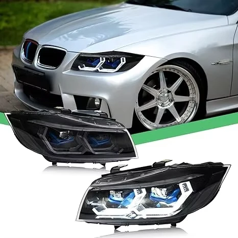 

TT-ABC LCI фары RGB Angel Eyes LED DRL для моделей BMW 2009-2011 E90 335i Адаптивные ксеноновые фары с автоматическим выравниванием