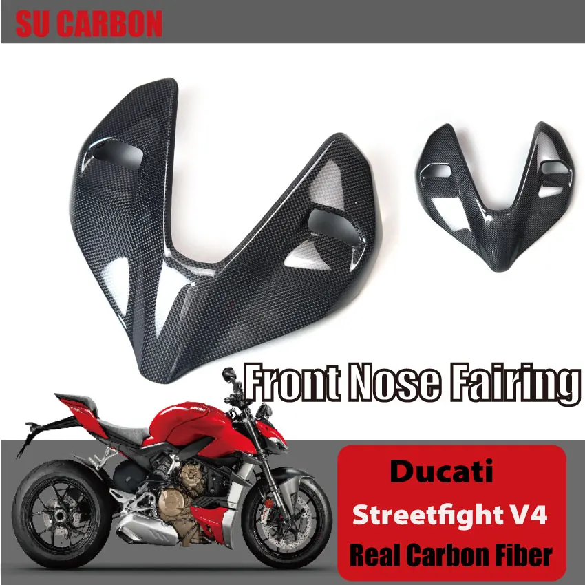 100% Real Carbon Fiber For Ducati Streetfight V4 Motorcycle Accessories Headlight Cover Fairing