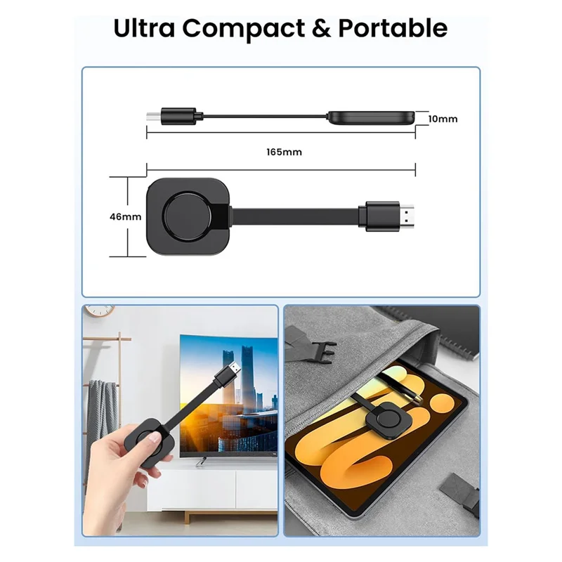 【HOT】1080P محول العرض اللاسلكي - Mirascreen - دونجل واي فاي متوافق للتلفزيون، جهاز العرض، الشاشة، الكمبيوتر الشخصي، ويندوز، ماك