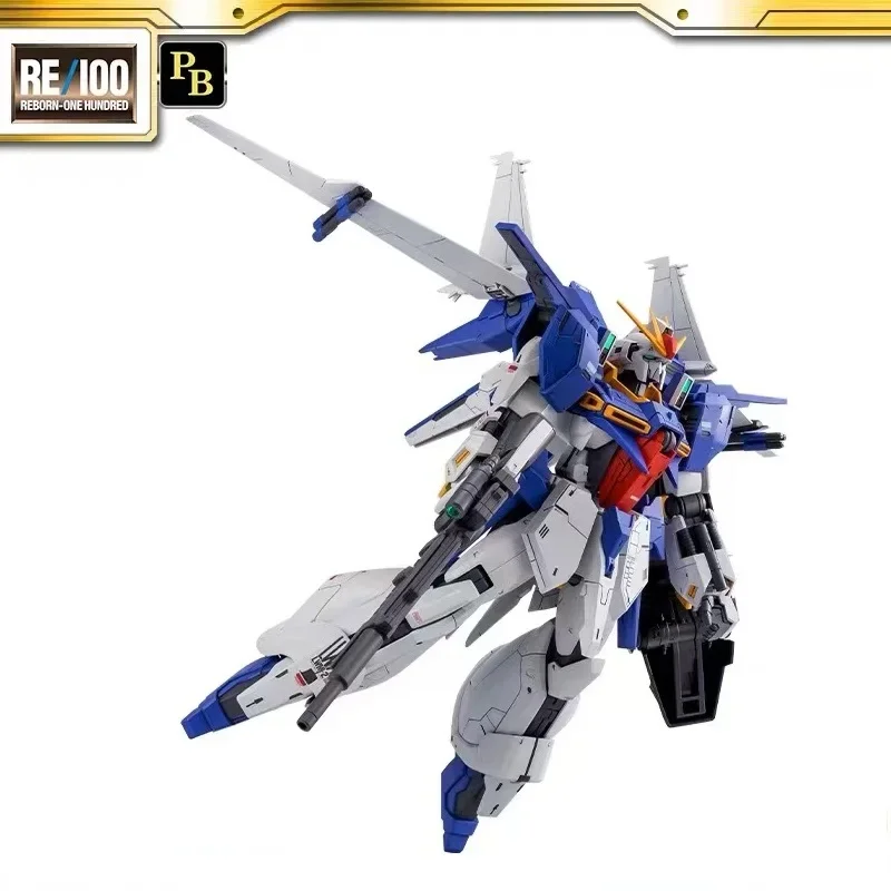 Bandai re/100 Gundam Lindwurm 1/100โมเดลอะนิเมะของแท้ใหม่ของเล่นคอลเลคชั่นตุ๊กตาขยับแขนขาได้สำหรับเด็กผู้ชายตุ๊กตา PVC