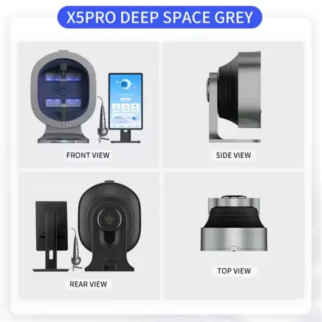 Máquina analizadora de piel para detección de aceite y humedad Facial, con cámara HD y informe en tiempo Real, dispositivo de prueba de piel Facial para salón de belleza