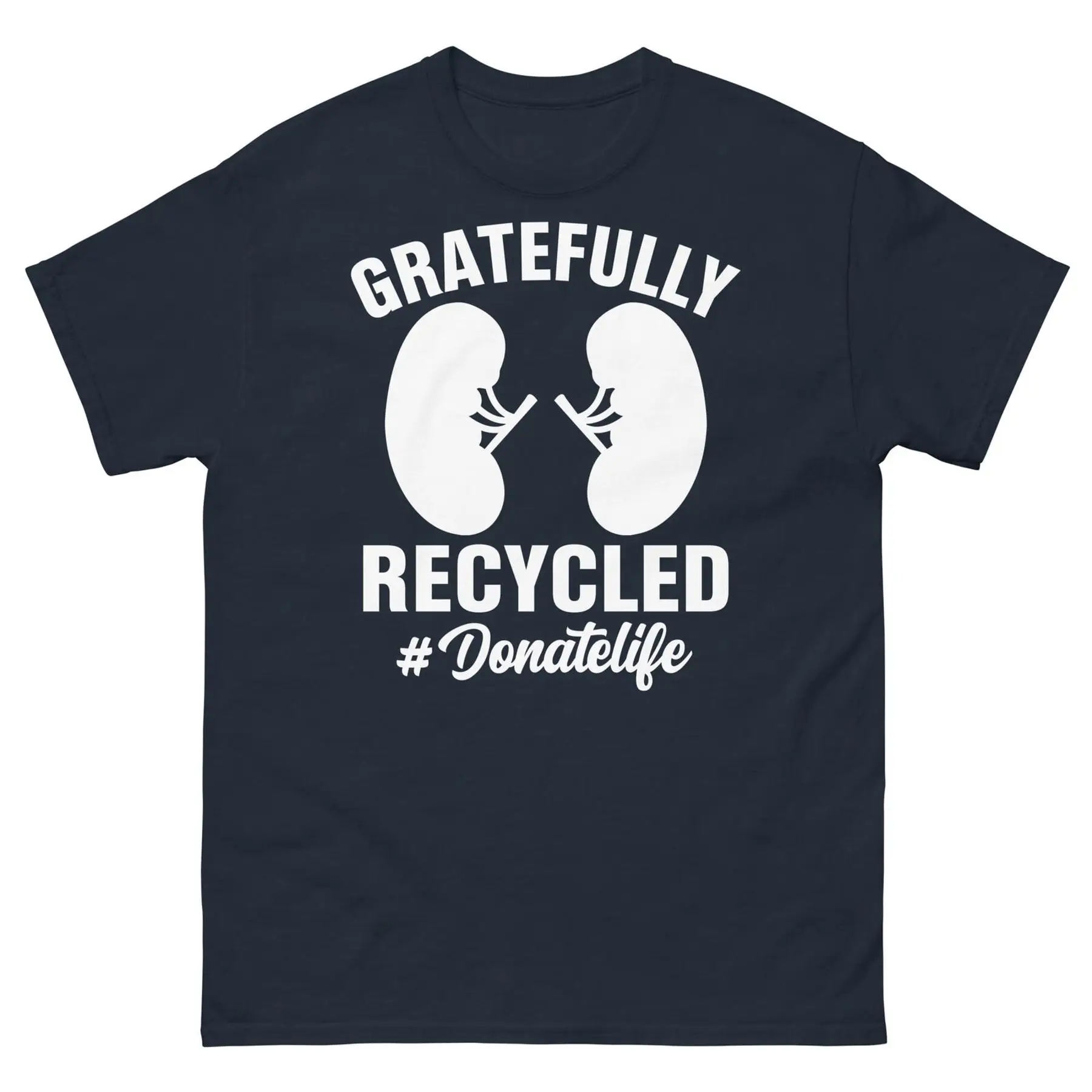 

Мужская классическая футболка Gratefully Recycled Donate Life Organ Donor Recipient