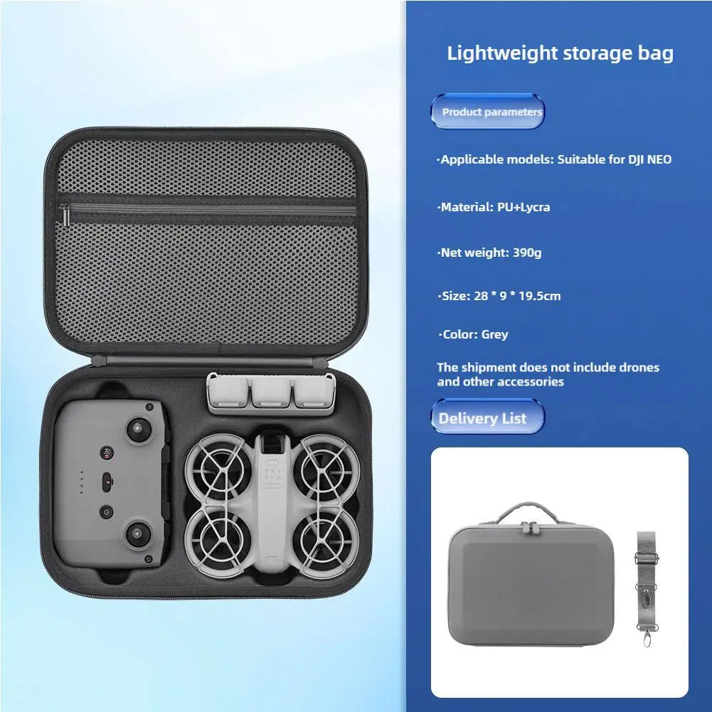 

Portable Travel Carrying Case For DJI Neo Handheld Drone Storage Bag With Removable Shoulder Strap Messenger Bag Protective K0Q2