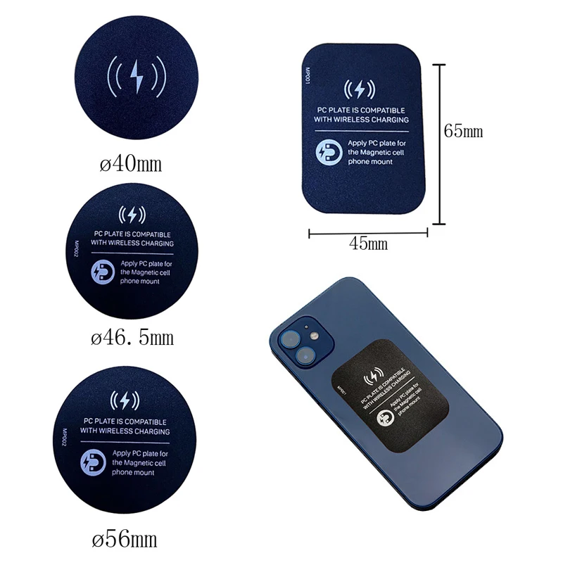 2pcs Metal Plate Disk Sheets For Wireless Charger Magnet Plate Disk For Mobile Phone Holder Car Wireless Phone Holder Sheet