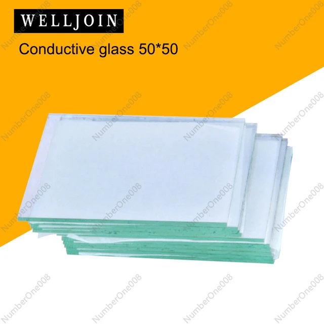 50x50x2.2mm, 10 ohm/sq, Lab Transparent Conductive Glass Fluorine Doped Tin Oxide (FTO) Coated Glass