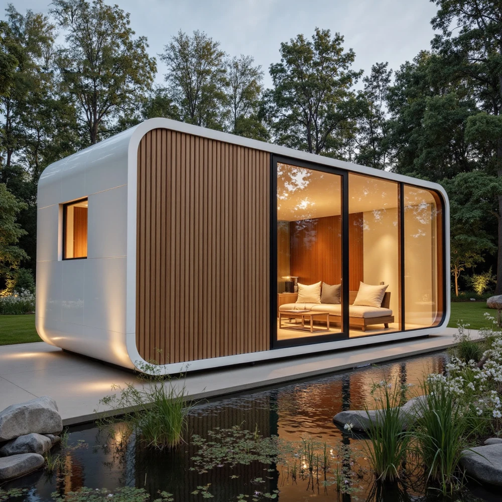 رخيصة الجاهزة شعبية البسيطة أبل المقصورة البيت بناء سريع الجاهزة المحمولة 20Ft 40Ft مكتب جراب حاوية مقاومة للماء المنزل