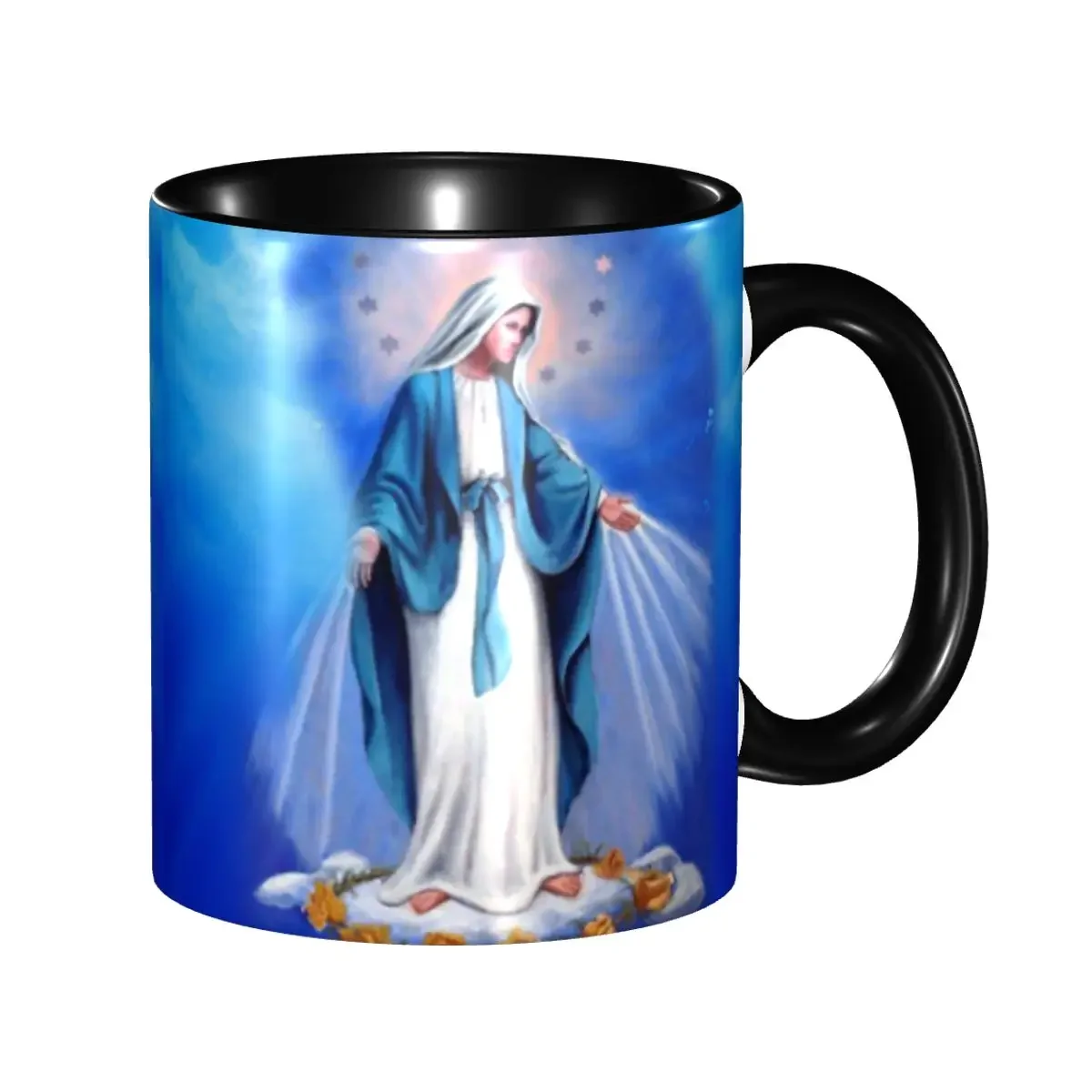 Custom Catholic Virgin Mary Mugs DIY Our Lady of Fatima Ceramic Milk Tea Coffee Cup