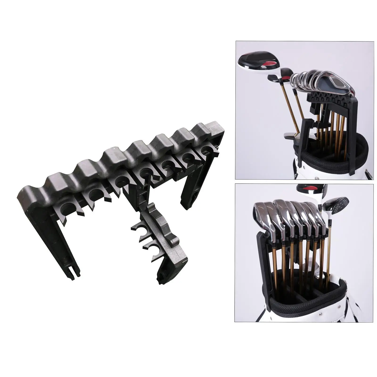 2x Golf Stand Clamp Holder Plastic Iron Driver Outdoor Sport