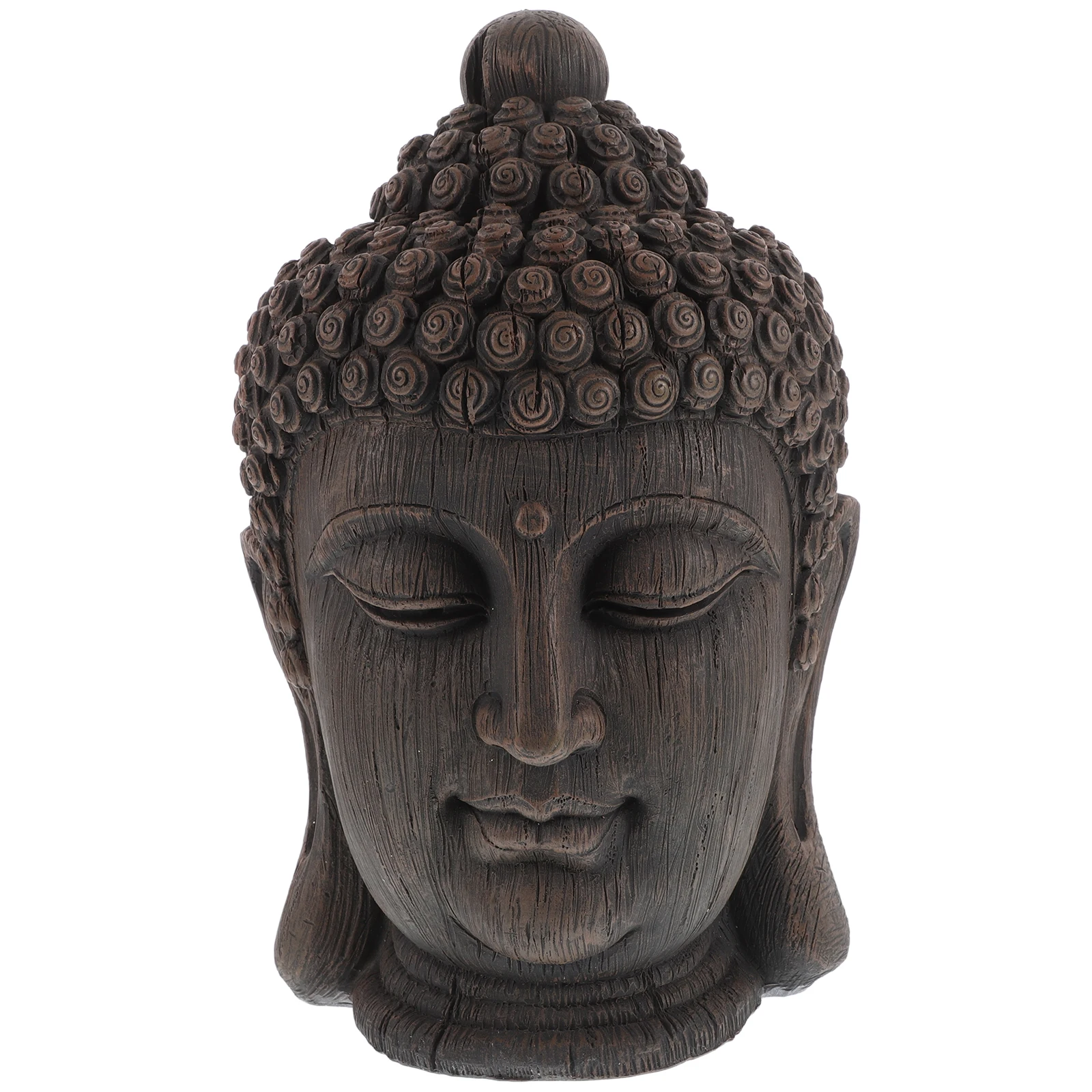 

Southeast Asian Resin Buddha Statue Faux Bronze Finish Meditation Decoration Living Room Zen Style Buddha Decor