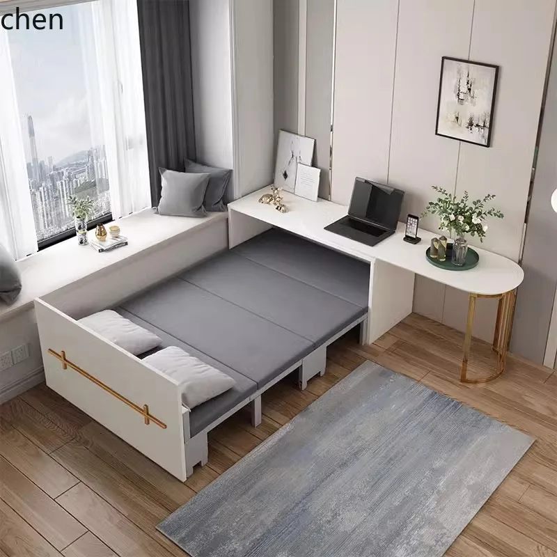 

QZT household expansion bed single folding bed desk cabinet
