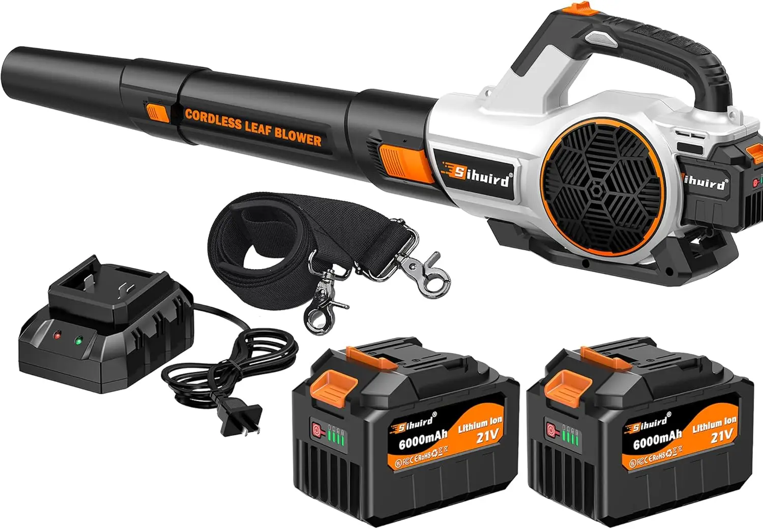 

690CFM Cordless Leaf Blower with 2x6.0Ah Batteries, 210MPH Electric Leaf Blower for Lawn Care, Patio, and Yard Cleanup