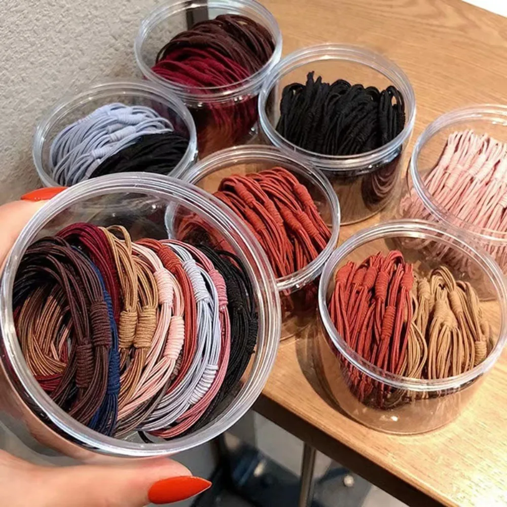 

20Pcs Cute Thickened Women's Hair Tie Rubber Band Durable High Elastic Hair Ties Ropes Colorful Hair Ring for Girls Children