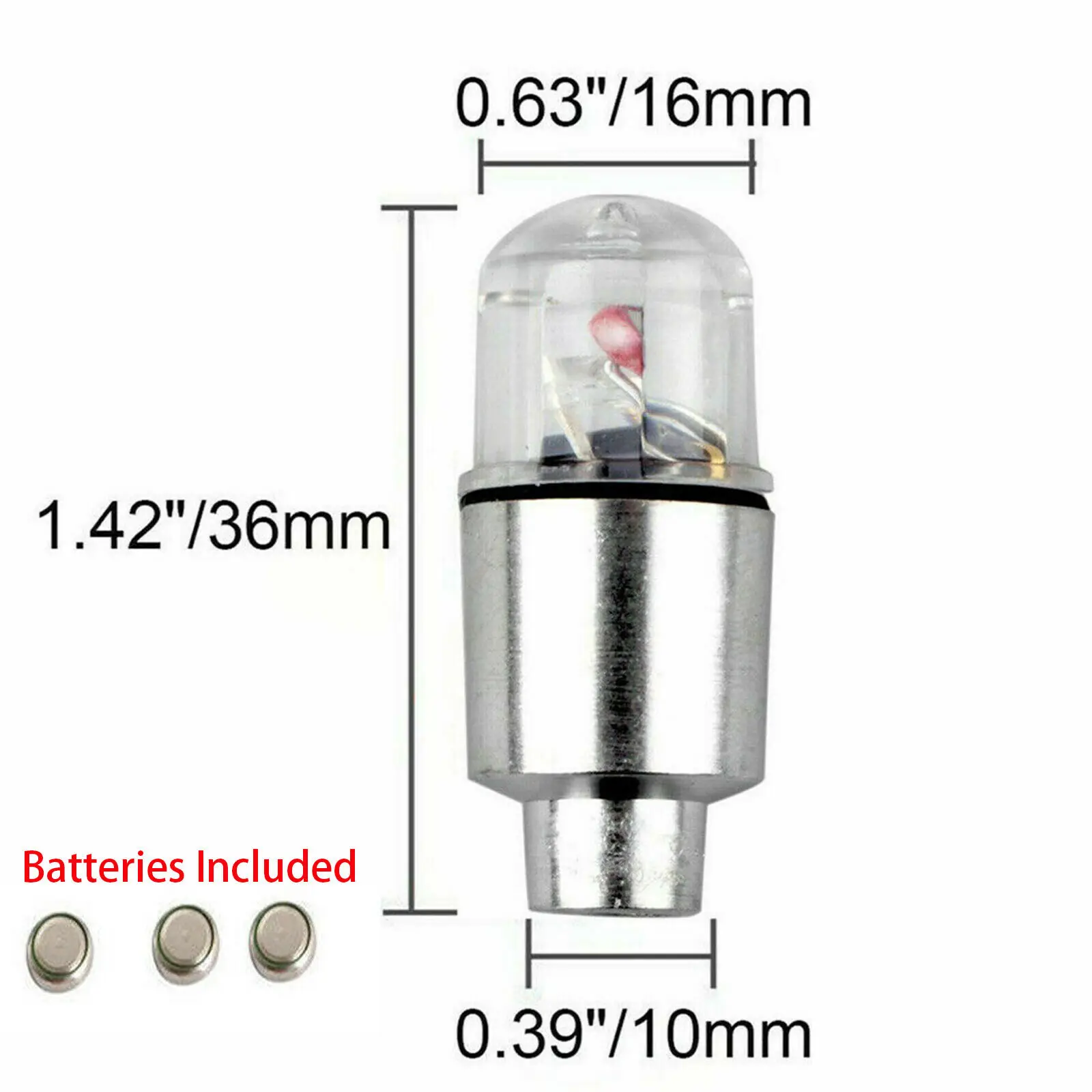 10Pcs Car Bike Wheel Valve Light Flash LED Bike Light With Battery Outdoor Night Light Cool 4 Colors Mini