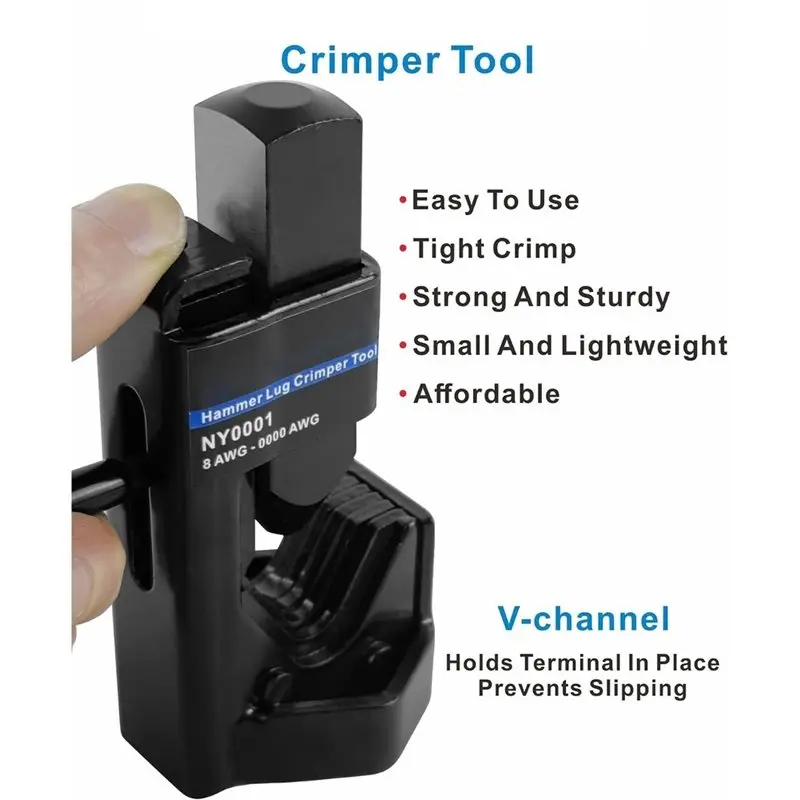 PHFU-Manual Wire Crimping Tool Electrician's Pliers Heavy Duty Crimping Tool Battery Cable Crimping Tool