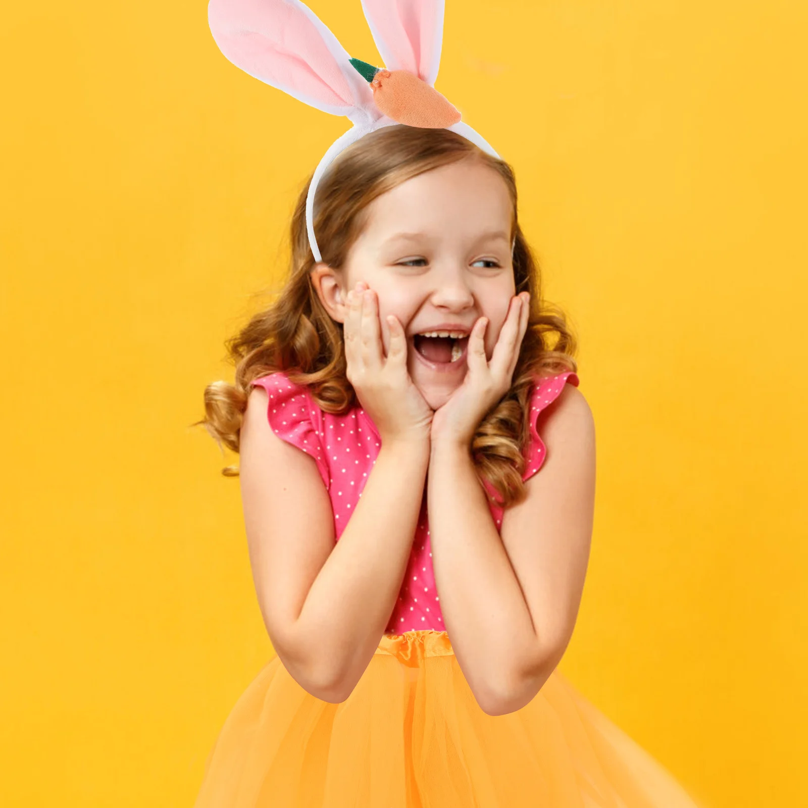 1 Zestaw Opaska na Głowę z Uszami Królika Wielkanocnego Uszy Królika dla Dzieci i Dorosłych Miękka Lekka Spódniczka Tutu na Imprezę Wielkanocną Kostium Spódniczka Tutu