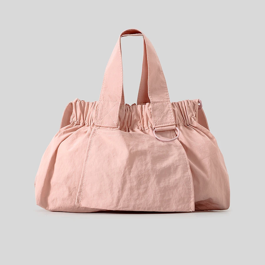 Casual Ruched Hobos bolsas crossbody para mulheres, bolsa de ombro designer, sacola pequena simples, cor doce, compras de nylon bolsas, 2024