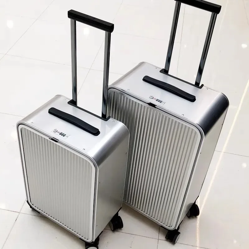 Aluminum-magnesium combined with trolley suitcase 16 luggage 20 small business suitcase 24 inch boarding suitcase
