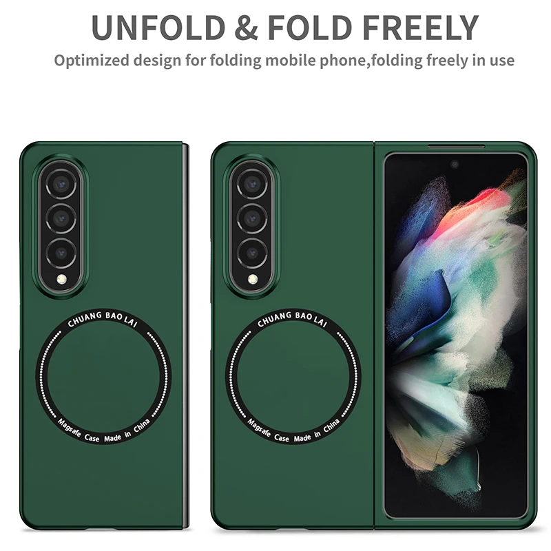 Magnetic Wireless Charging Case for Samsung Galaxy Z Fold 3 4 5 Magsafe Cover Cases Shockproof and Anti fingerprints for Fold6