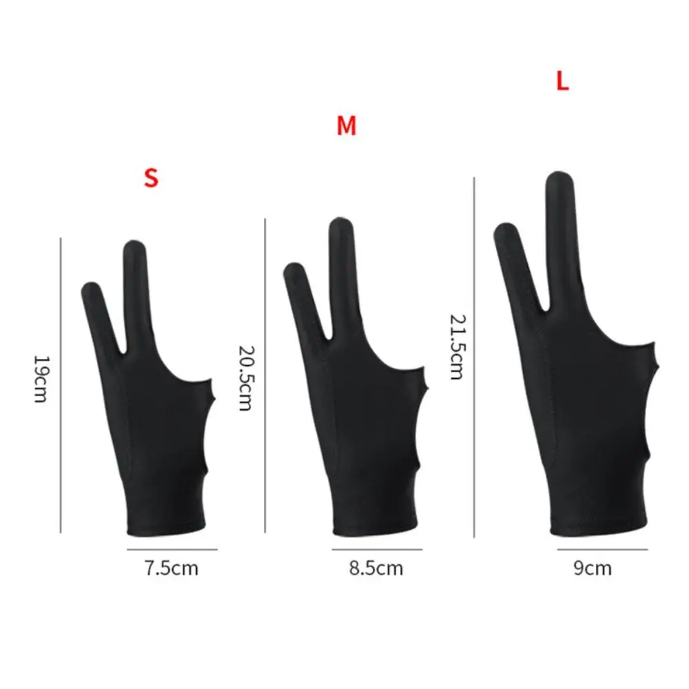 1 par de guantes de pintura de 1/2 dedo, antiincrustantes, antitáctiles, para dibujo, a prueba de sudor, anti-tacto accidental, para pantallas táctiles