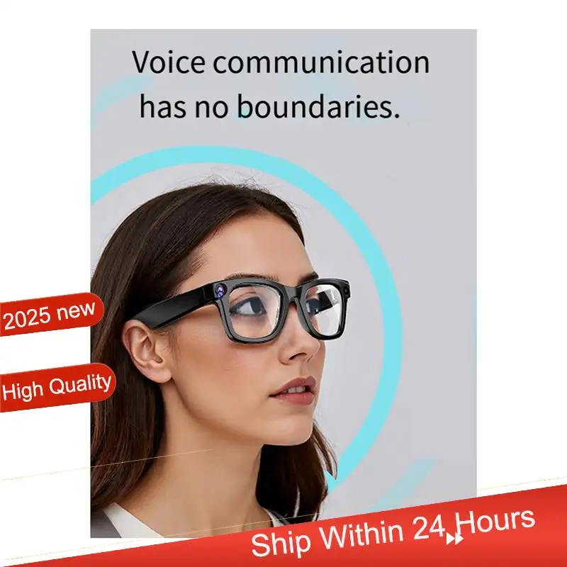 AC18(Guaranteed) Chatgpt Enabled 8MP AI Fashion Camera Smart Glasses IP65 Protection Bluetooth Music Calls Identifying Pictures