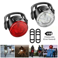 Bike Light Set USB Rechargeable LED Bike Headlight Taillights Night Riding Safety Warning Tail Light Bicycle Front Rear Lamps