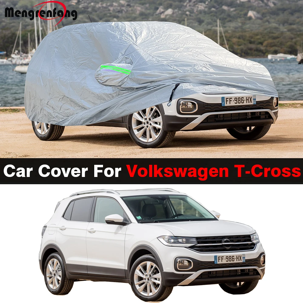 Copertura completa per auto SUV Parasole per esterni Pioggia Neve Vento Prevenire la copertura antipolvere per VW Volkswagen T-Cross Tcross 2018-2025