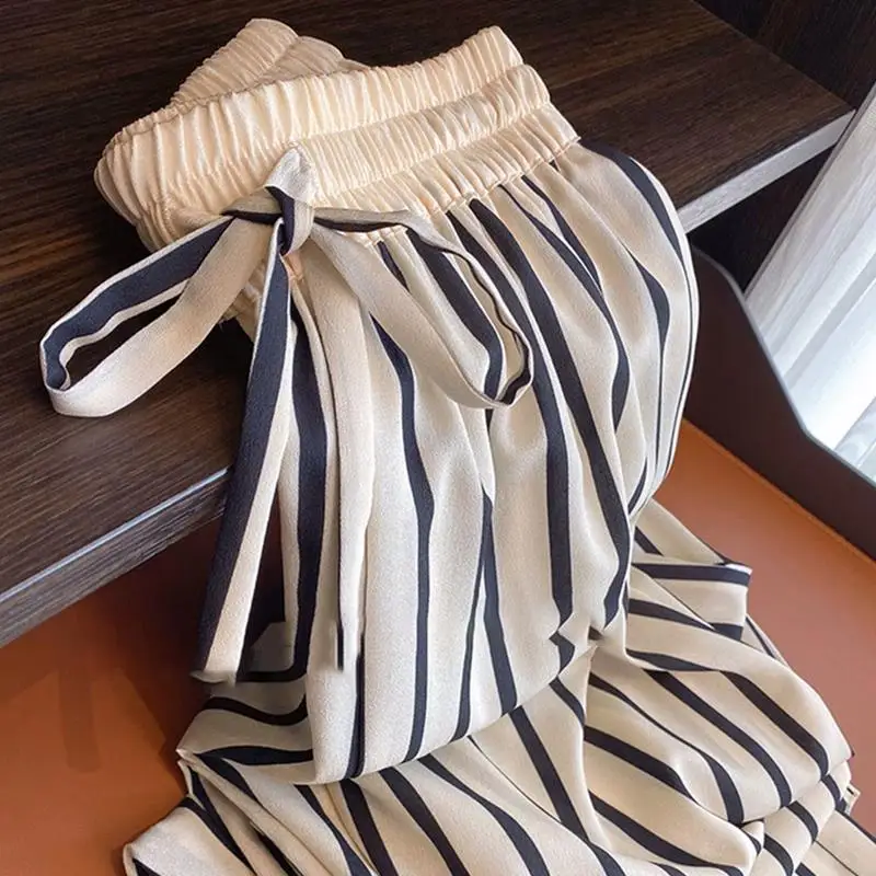 

Мужские повседневные брюки большого размера, осенне-зимние, свободные, прямые, длинные, в полоску, спортивные, свободного кроя, с эластичным поясом