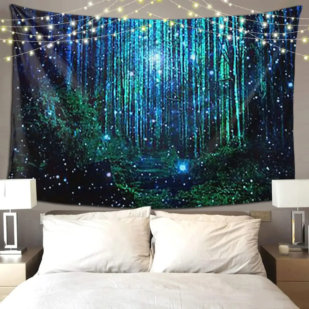 In The Magical Forest Tapestry Art Wall Hanging Aesthetic Home Decoration Tapestries for Living Room Bedroom Dorm Room