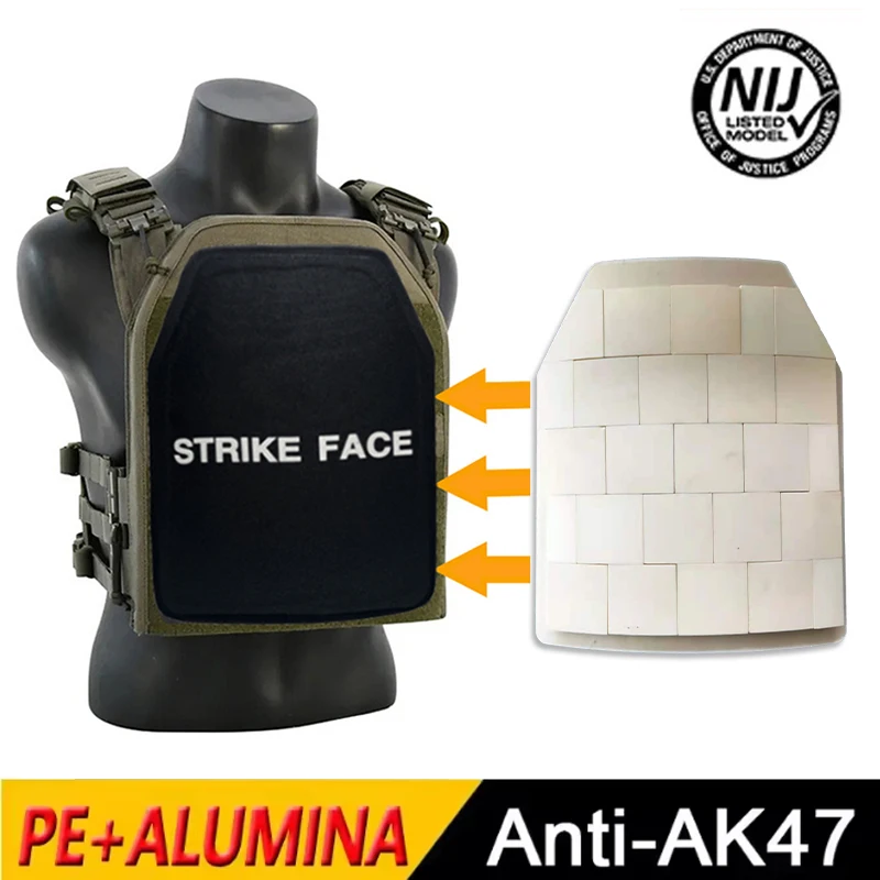 

Пуленепробиваемая пластина из глинозема + UHMWPE 25x30 см, тактическая баллистическая пластина толщиной 25 мм для защиты личной безопасности